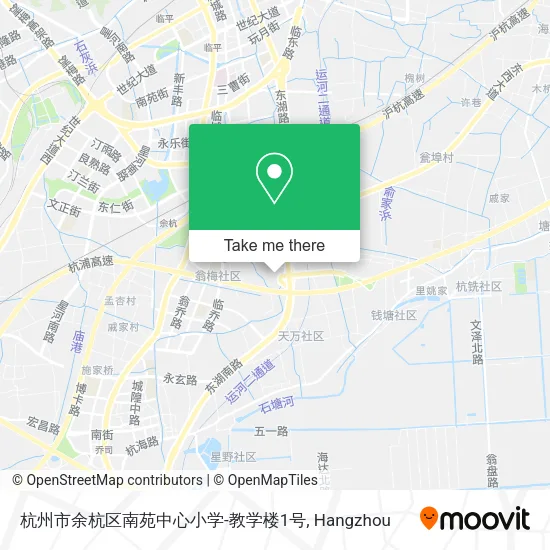 杭州市余杭区南苑中心小学-教学楼1号 map