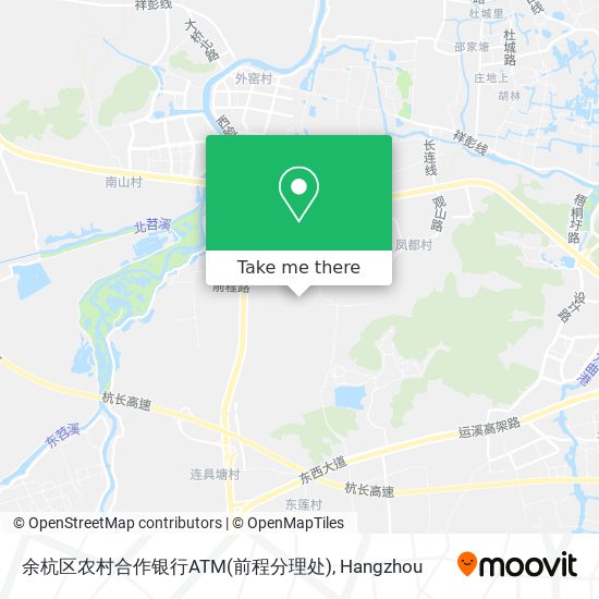 余杭区农村合作银行ATM(前程分理处) map