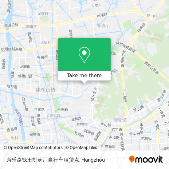 康乐路钱王制药厂自行车租赁点 map