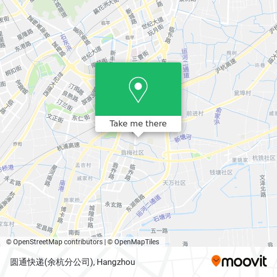 圆通快递(余杭分公司) map