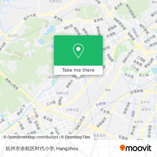 杭州市余杭区时代小学 map