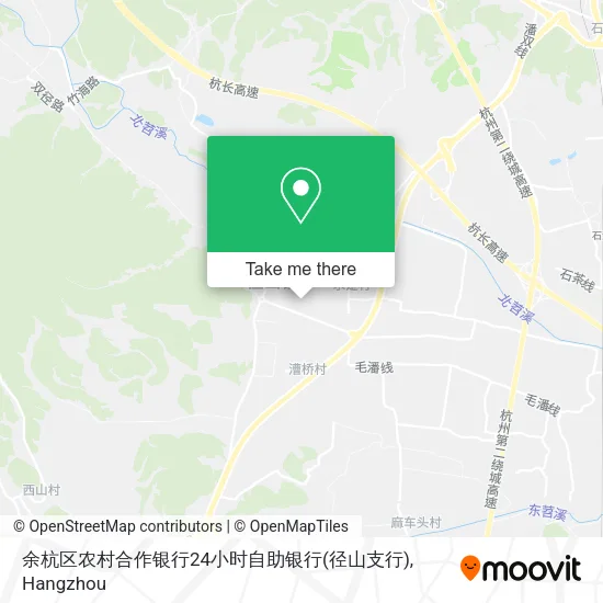 余杭区农村合作银行24小时自助银行(径山支行) map