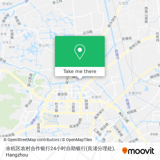 余杭区农村合作银行24小时自助银行(良渚分理处) map