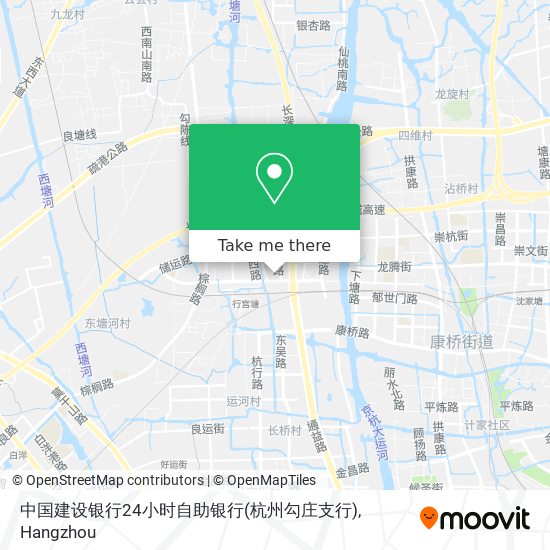 中国建设银行24小时自助银行(杭州勾庄支行) map