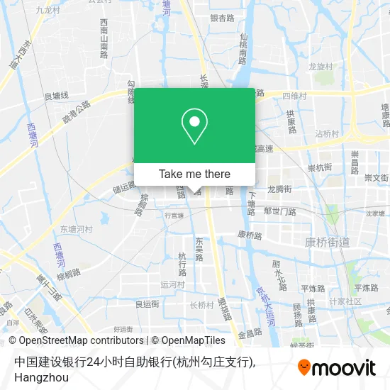 中国建设银行24小时自助银行(杭州勾庄支行) map