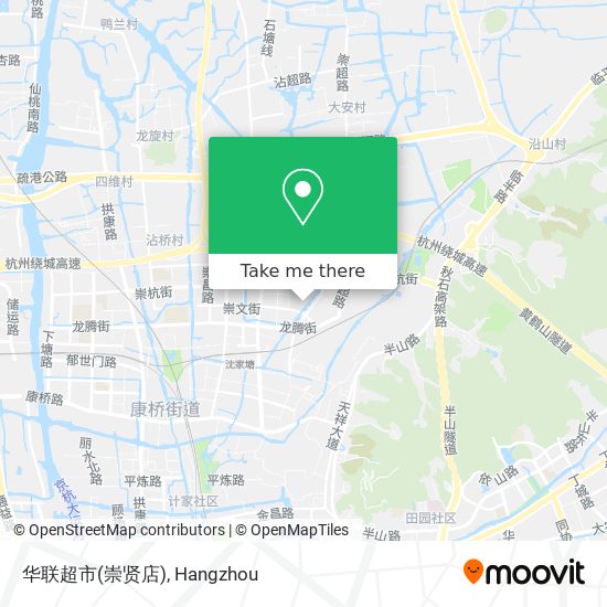 华联超市(崇贤店) map