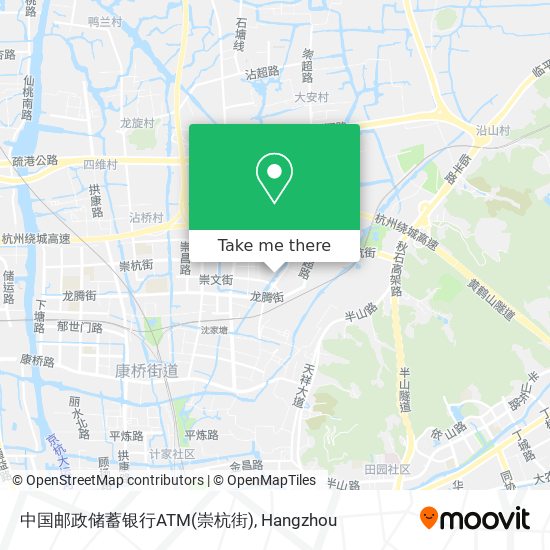 中国邮政储蓄银行ATM(崇杭街) map