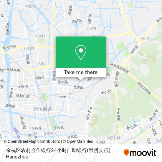 余杭区农村合作银行24小时自助银行(崇贤支行) map