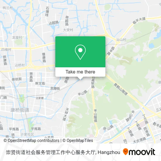 崇贤街道社会服务管理工作中心服务大厅 map