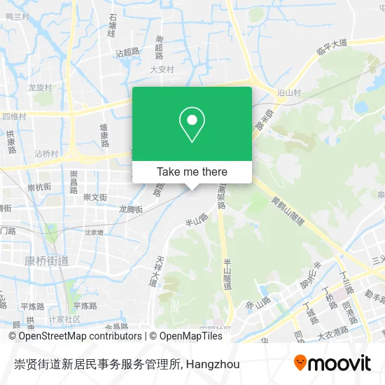 崇贤街道新居民事务服务管理所 map