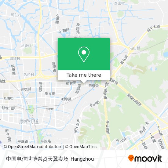 中国电信世博崇贤天翼卖场 map