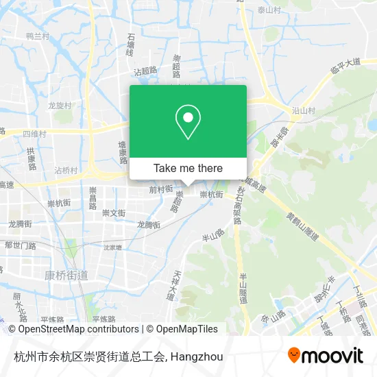 杭州市余杭区崇贤街道总工会 map