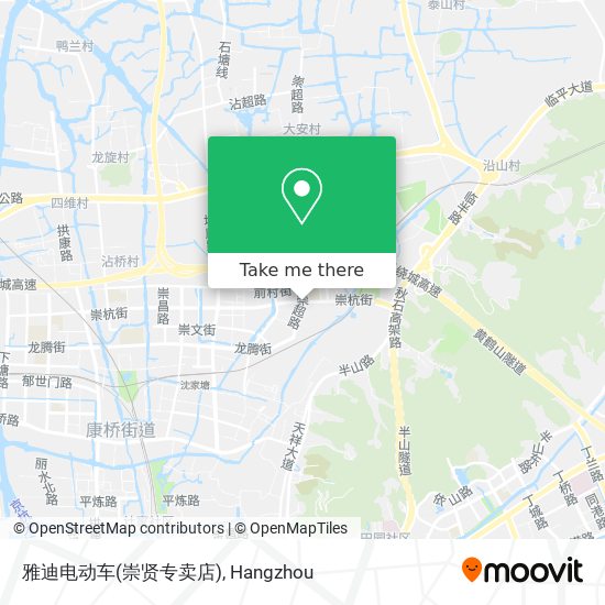 雅迪电动车(崇贤专卖店) map