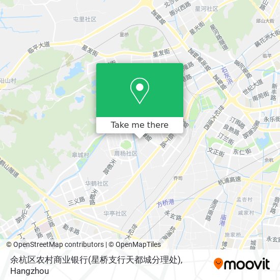 余杭区农村商业银行(星桥支行天都城分理处) map
