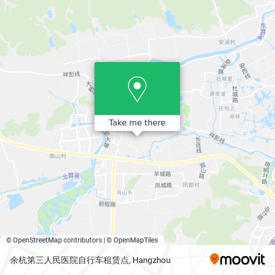 余杭第三人民医院自行车租赁点 map