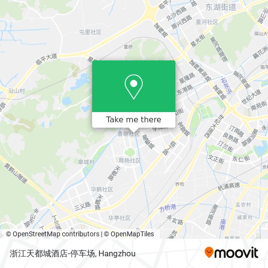 浙江天都城酒店-停车场 map