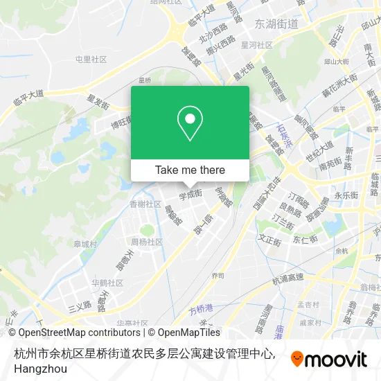 杭州市余杭区星桥街道农民多层公寓建设管理中心 map