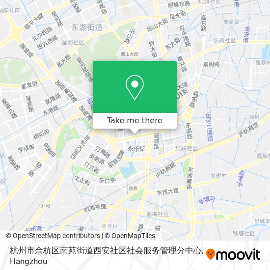 杭州市余杭区南苑街道西安社区社会服务管理分中心 map