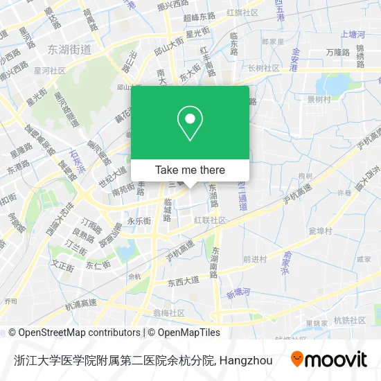 浙江大学医学院附属第二医院余杭分院 map