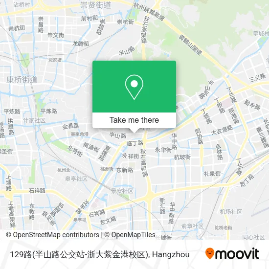 129路(半山路公交站-浙大紫金港校区) map