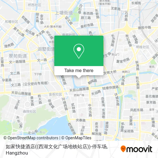 如家快捷酒店((西湖文化广场地铁站店))-停车场 map