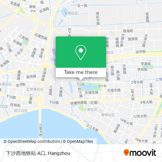 下沙西地铁站-A口 map