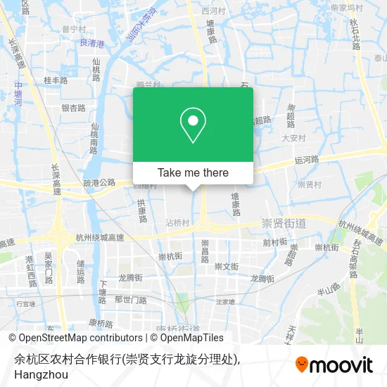 余杭区农村合作银行(崇贤支行龙旋分理处) map