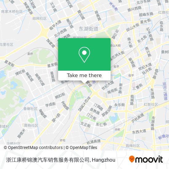 浙江康桥锦澳汽车销售服务有限公司 map