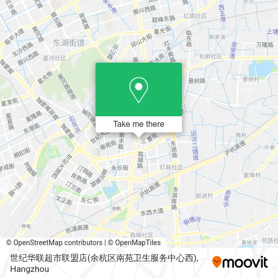 世纪华联超市联盟店(余杭区南苑卫生服务中心西) map