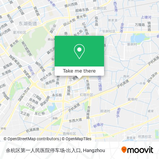 余杭区第一人民医院停车场-出入口 map