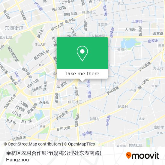 余杭区农村合作银行(翁梅分理处东湖南路) map