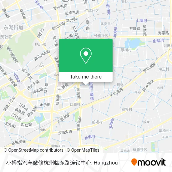 小拇指汽车微修杭州临东路连锁中心 map