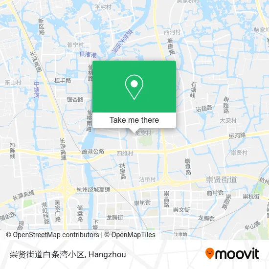 崇贤街道白条湾小区 map