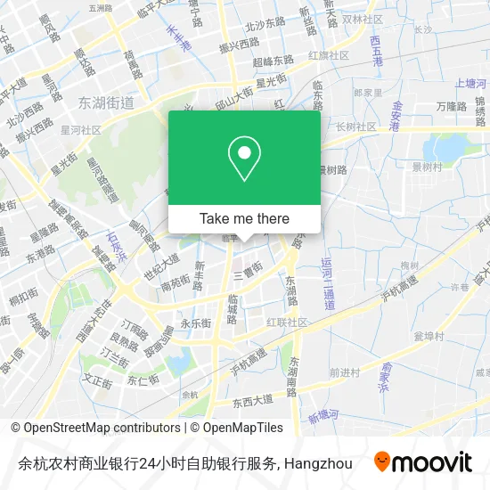 余杭农村商业银行24小时自助银行服务 map