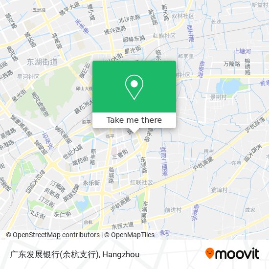 广东发展银行(余杭支行) map