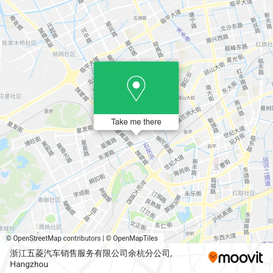 浙江五菱汽车销售服务有限公司余杭分公司 map