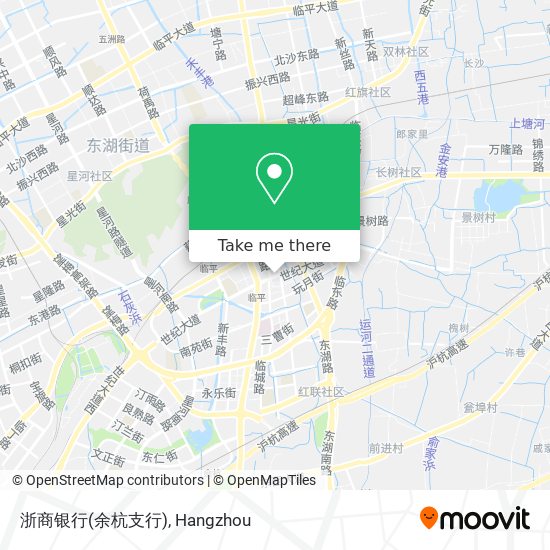 浙商银行(余杭支行) map