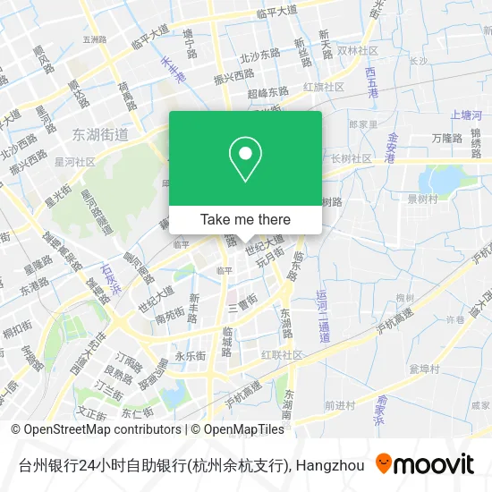 台州银行24小时自助银行(杭州余杭支行) map