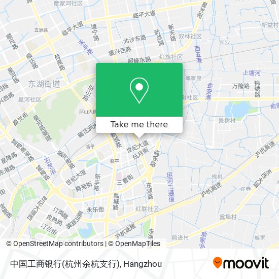 中国工商银行(杭州余杭支行) map