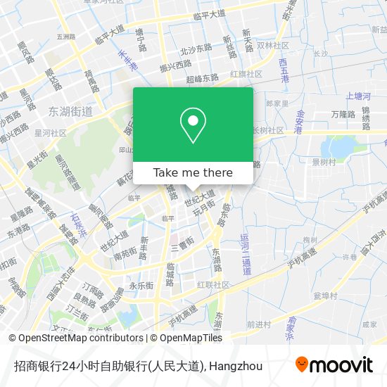 招商银行24小时自助银行(人民大道) map
