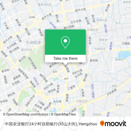 中国农业银行24小时自助银行(邱山大街) map