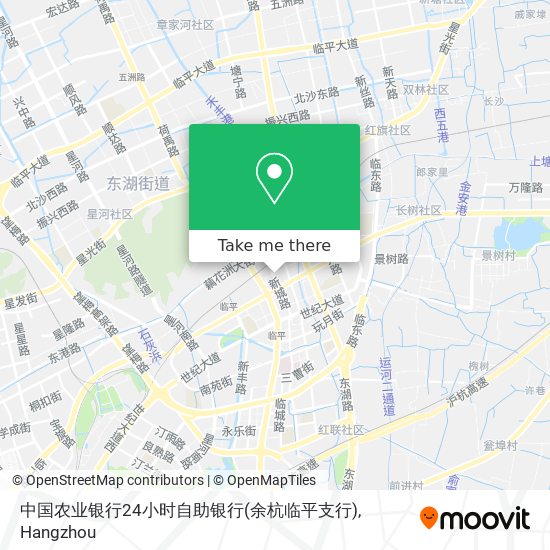 中国农业银行24小时自助银行(余杭临平支行) map