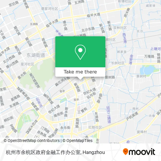 杭州市余杭区政府金融工作办公室 map