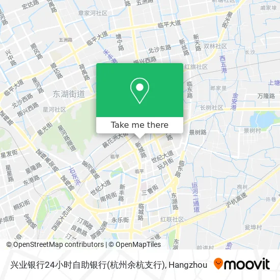兴业银行24小时自助银行(杭州余杭支行) map