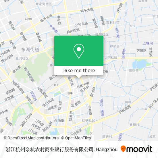 浙江杭州余杭农村商业银行股份有限公司 map