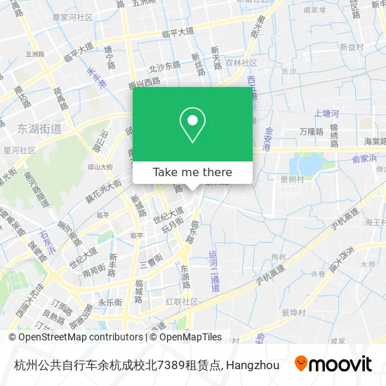 杭州公共自行车余杭成校北7389租赁点 map
