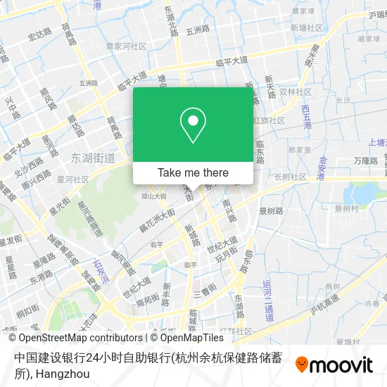 中国建设银行24小时自助银行(杭州余杭保健路储蓄所) map