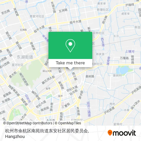 杭州市余杭区南苑街道东安社区居民委员会 map