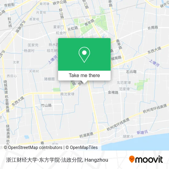 浙江财经大学-东方学院-法政分院 map