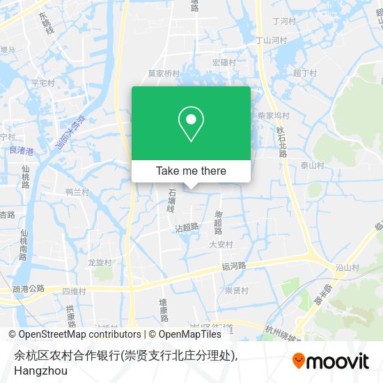 余杭区农村合作银行(崇贤支行北庄分理处) map